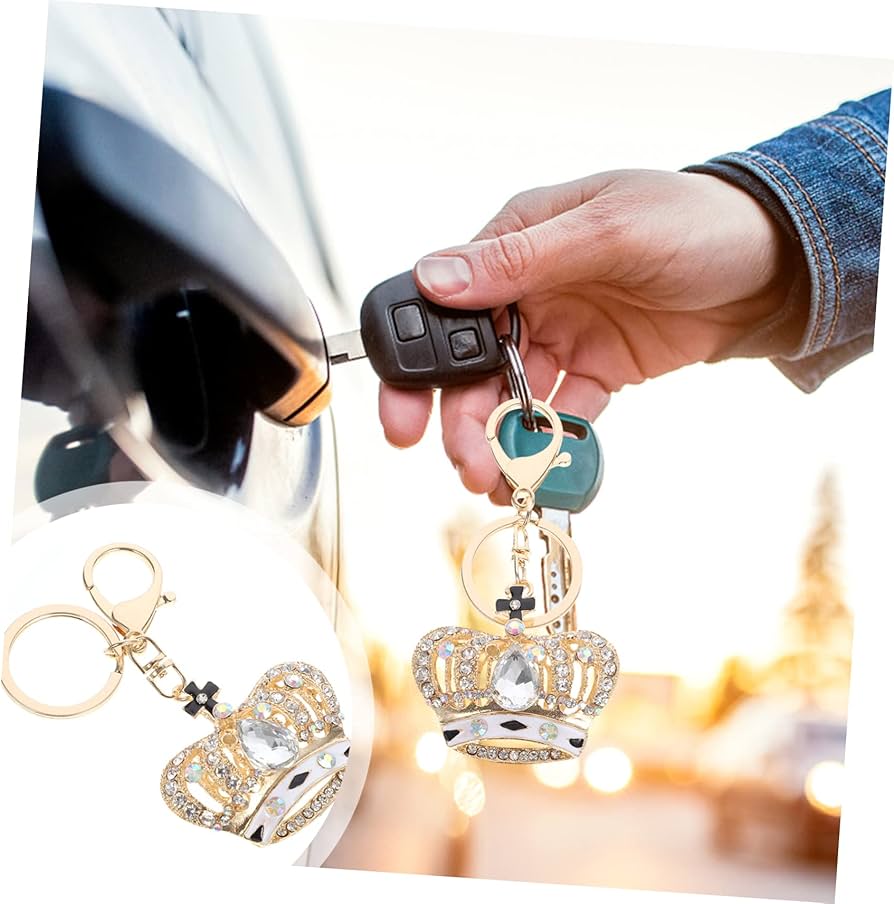 Amazon.co.jp: TINEASUR くりすたるラインストーン王冠キーホルダー